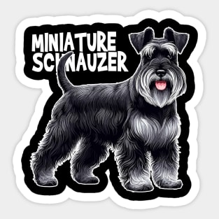 Chic Schnauzer Charms Stylish Statement Tee for Doggy Devotees Sticker